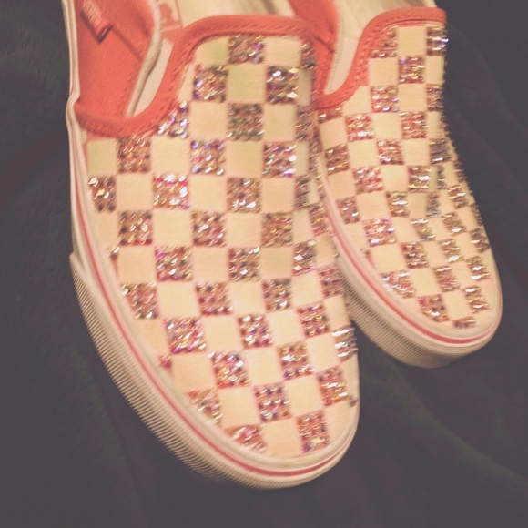 Ladies size 7 bedazzled VANS - Picture 3 of 3